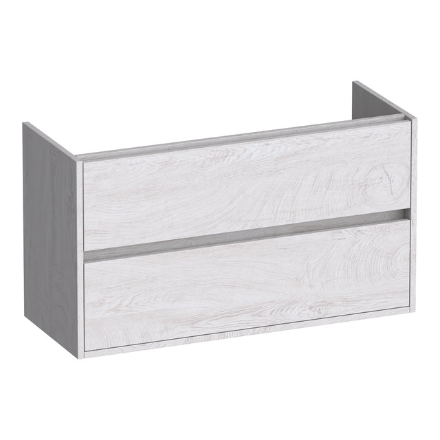 BRAUER Adore onderkast ondiep 100 met 2 softclose lades greeploos en 1 sifon uitsparing Forest Seashell OK-ARO100FS