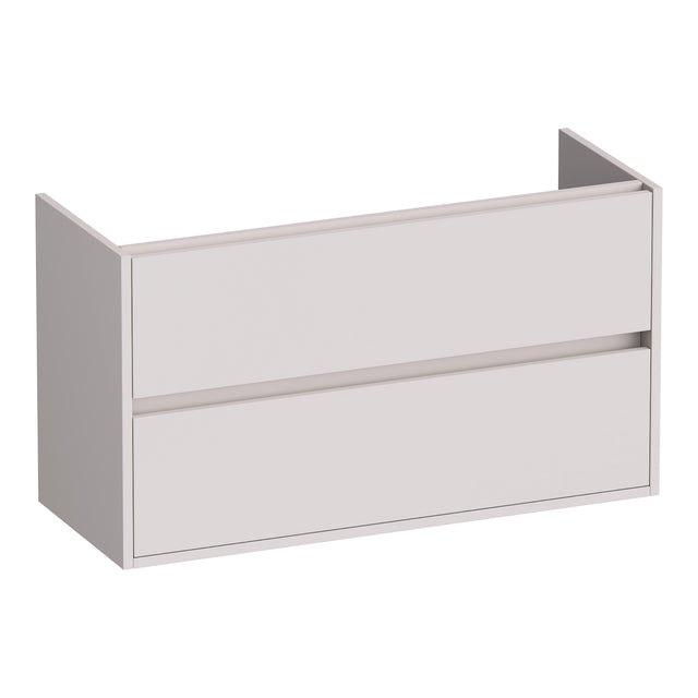 BRAUER Adore onderkast ondiep 100 met 2 softclose lades greeploos en 1 sifon uitsparing mat zand OK-ARO100MS