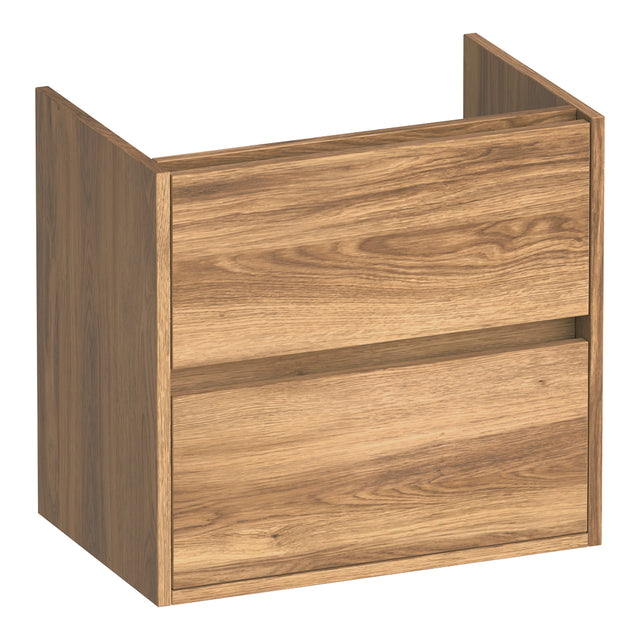 BRAUER Adore onderkast ondiep 60 met 2 softclose lades greeploos en 1 sifon uitsparing Honey OK-ARO60HO