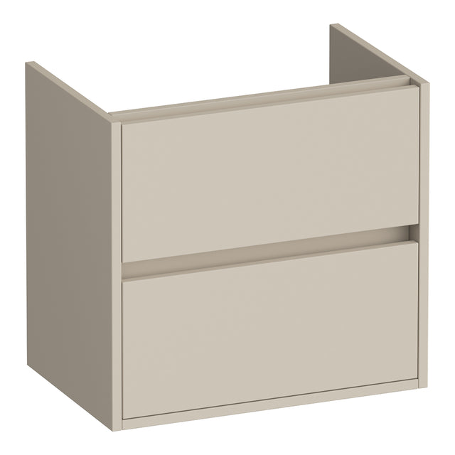 BRAUER Adore onderkast ondiep 60 met 2 softclose lades greeploos en 1 sifon uitsparing mat beige OK-ARO60MB