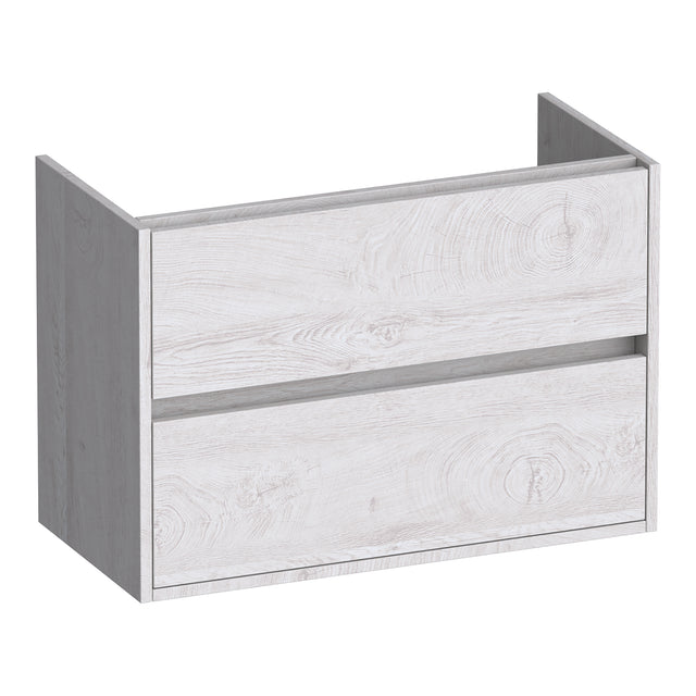 BRAUER Adore onderkast ondiep 80 met 2 softclose lades greeploos en 1 sifon uitsparing Forest Seashell OK-ARO80FS