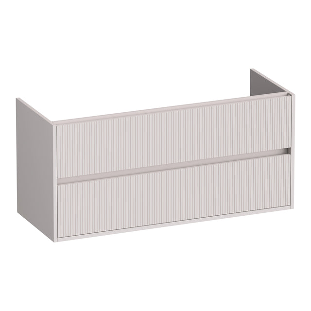 BRAUER Adore Wavy onderkast 120 met 2 softclose lades greeploos en 1 sifon uitsparing mat zand OK-ARW120-1MS