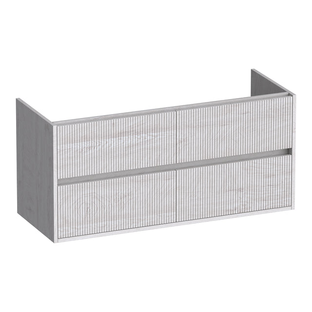 BRAUER Adore Wavy onderkast 120 met 4 softclose lades greeploos en 2 sifon uitsparingen Forest Seashell OK-ARW120-4FS