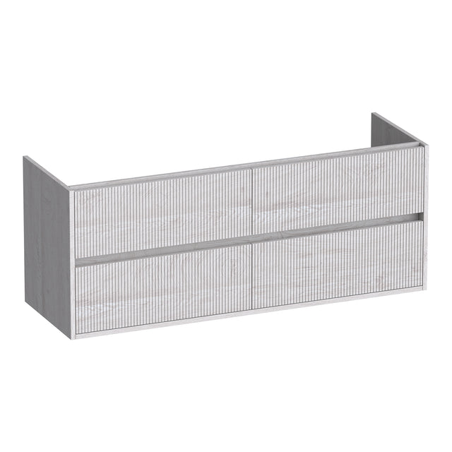 BRAUER Adore Wavy onderkast 140 met 4 softclose lades greeploos en 2 sifon uitsparingen Forest Seashell OK-ARW140FS