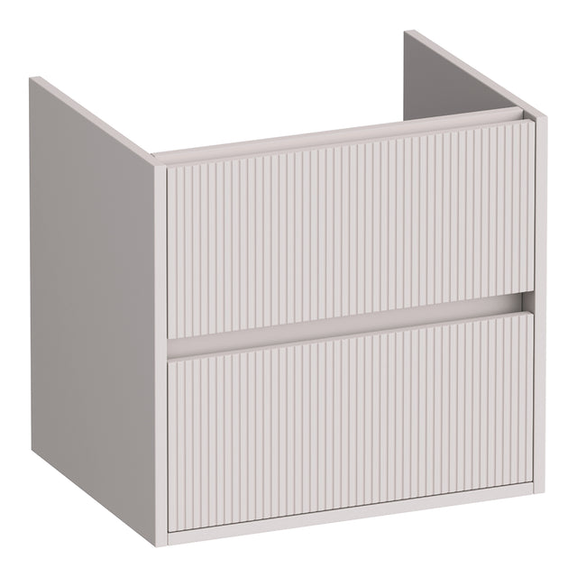 BRAUER Adore Wavy onderkast 60 met 2 softclose lades greeploos en 1 sifon uitsparing mat zand OK-ARW60MS