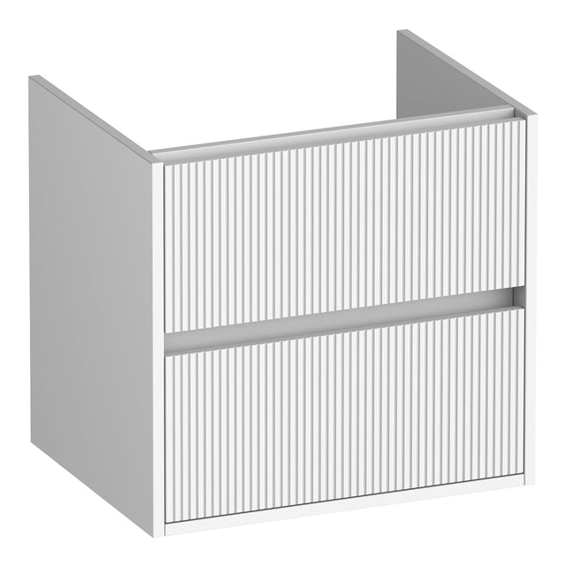 BRAUER Adore Wavy onderkast 60 met 2 softclose lades greeploos en 1 sifon uitsparing mat wit OK-ARW60MW