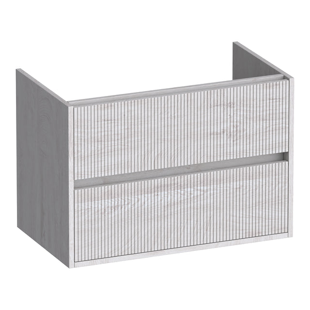 BRAUER Adore Wavy onderkast 80 met 2 softclose lades greeploos en 1 sifon uitsparing Forest Seashell OK-ARW80FS