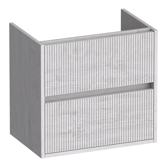 BRAUER Adore Wavy onderkast ondiep 60 met 2 softclose lades greeploos en 1 sifon uitsparing Forest Seashell OK-ARWO60FS