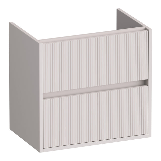 BRAUER Adore Wavy onderkast ondiep 60 met 2 softclose lades greeploos en 1 sifon uitsparing mat zand OK-ARWO60MS