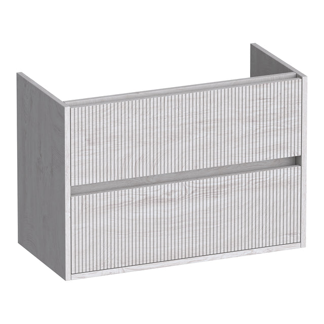 BRAUER Adore Wavy onderkast ondiep 80 met 2 softclose lades greeploos en 1 sifon uitsparing Forest Seashell OK-ARWO80FS