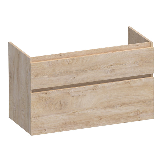 BRAUER Delight onderkast 100 met 2 softclose lades greeploos en 1 sifon uitsparing Forest Wheat OK-DL100FW