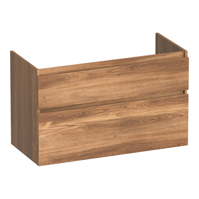 BRAUER Delight onderkast 100 met 2 softclose lades greeploos en 1 sifon uitsparing Honey OK-DL100HO