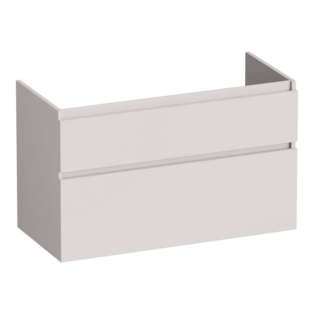 BRAUER Delight onderkast 100 met 2 softclose lades greeploos en 1 sifon uitsparing mat zand OK-DL100MS