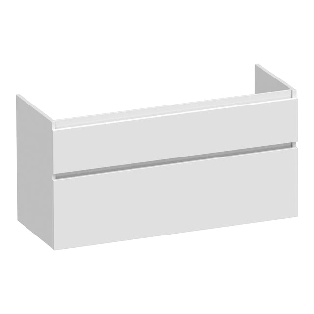 BRAUER Delight onderkast 120 met 2 softclose lades greeploos en 1 sifon uitsparing hoogglans wit OK-DL120-1HW