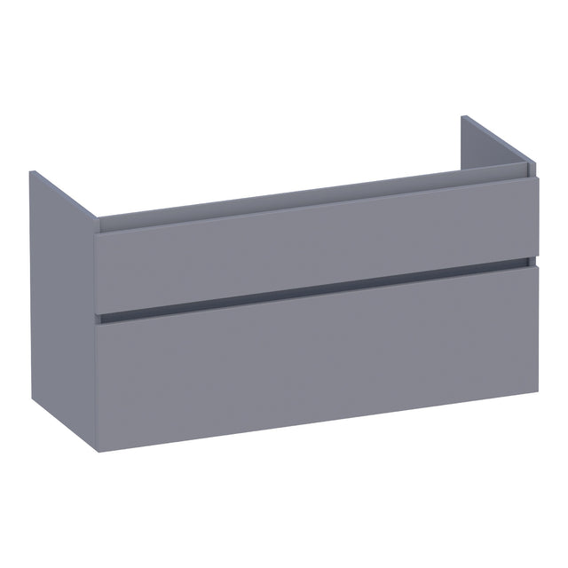 BRAUER Delight onderkast 120 met 2 softclose lades greeploos en 2 sifon uitsparingen mat grijs OK-DL120-2MG