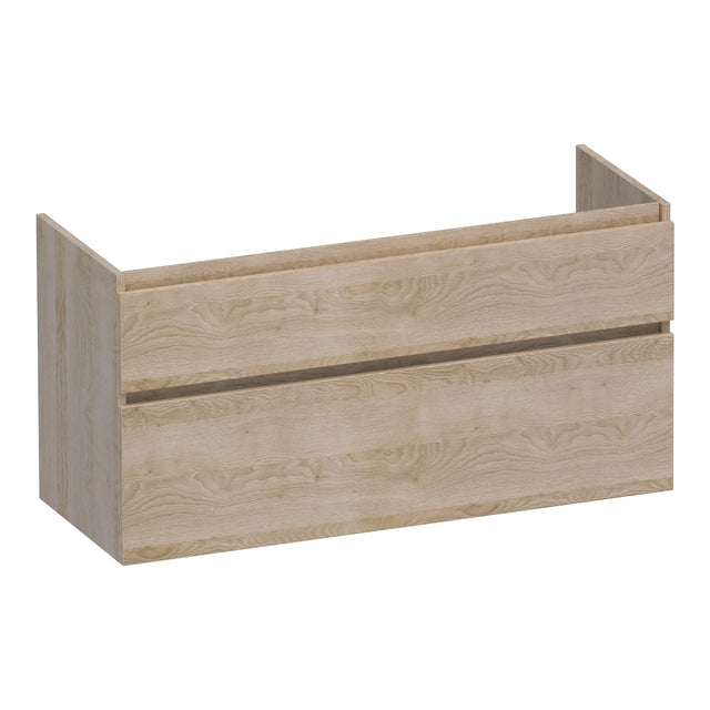 BRAUER Delight onderkast 120 met 2 softclose lades greeploos en 2 sifon uitsparingen Sunlit OK-DL120-2SL