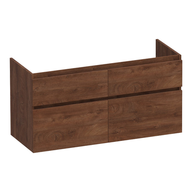 BRAUER Delight onderkast 120 met 4 softclose lades greeploos en 2 sifon uitsparingen Forest Cacao OK-DL120-4FC