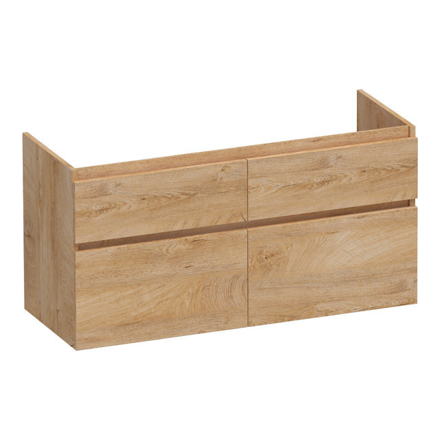 BRAUER Delight onderkast 120 met 4 softclose lades greeploos en 2 sifon uitsparingen Forest Tan OK-DL120-4FT