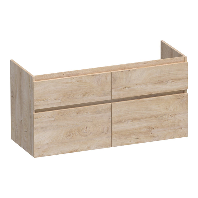 BRAUER Delight onderkast 120 met 4 softclose lades greeploos en 2 sifon uitsparingen Forest Wheat OK-DL120-4FW