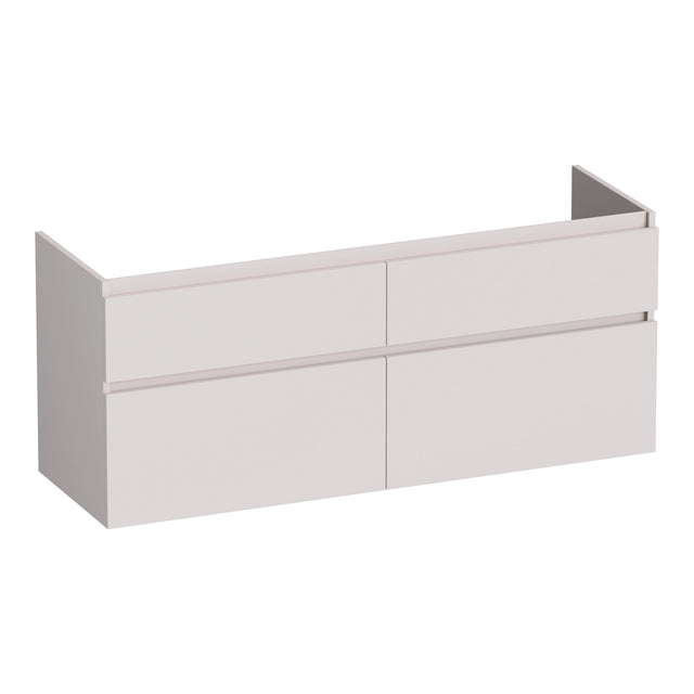 BRAUER Delight onderkast 120 met 4 softclose lades greeploos en 2 sifon uitsparingen mat zand OK-DL120-4MS