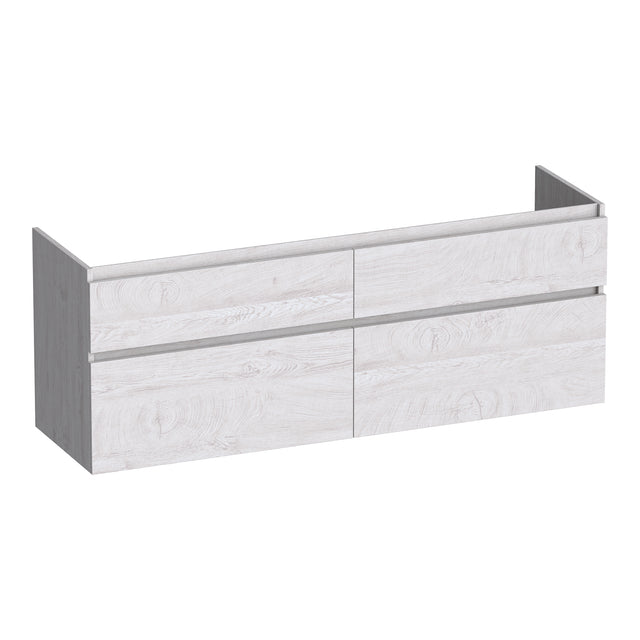 BRAUER Delight onderkast 140 met 4 softclose lades greeploos en 2 sifon uitsparingen Forest Seashell OK-DL140FS