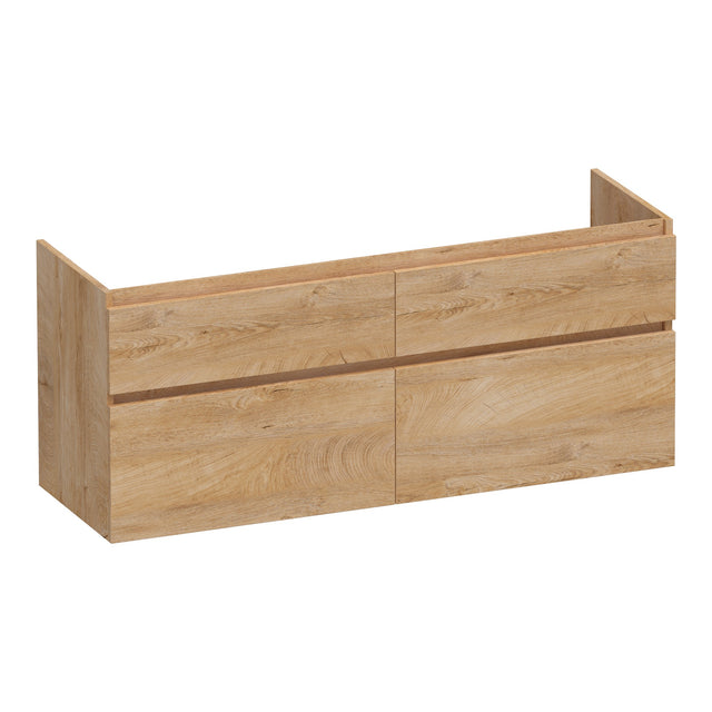 BRAUER Delight onderkast 140 met 4 softclose lades greeploos en 2 sifon uitsparingen Forest Tan OK-DL140FT