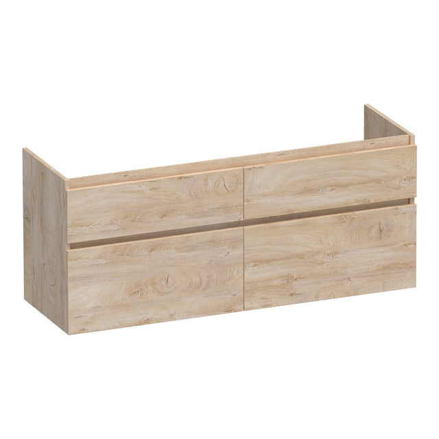 BRAUER Delight onderkast 140 met 4 softclose lades greeploos en 2 sifon uitsparingen Forest Wheat OK-DL140FW