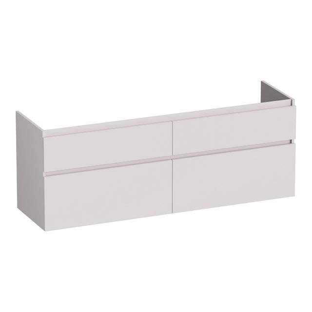 BRAUER Delight onderkast 140 met 4 softclose lades greeploos en 2 sifon uitsparingen mat zand OK-DL140MS