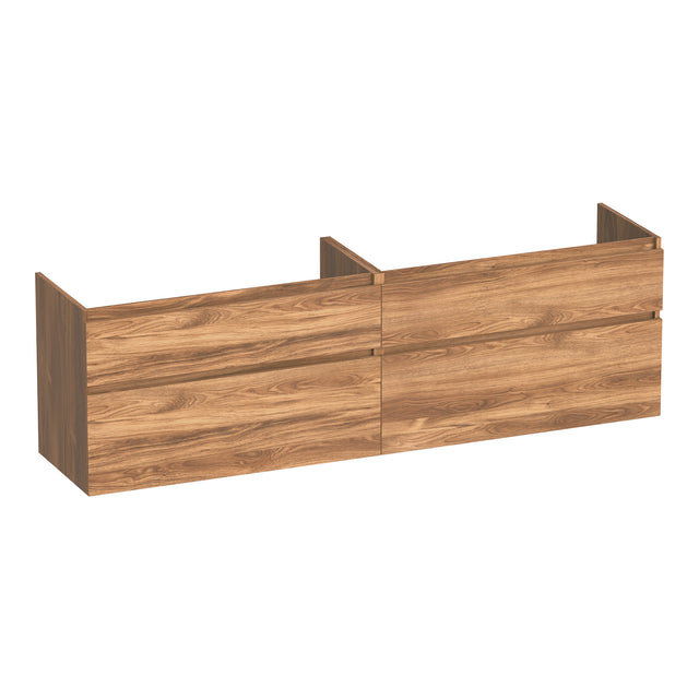 BRAUER Delight onderkast 160 met 4 softclose lades greeploos en 2 sifon uitsparingen Honey OK-DL160HO