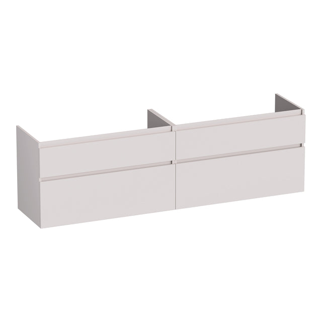 BRAUER Delight onderkast 160 met 4 softclose lades greeploos en 2 sifon uitsparingen mat zand OK-DL160MS