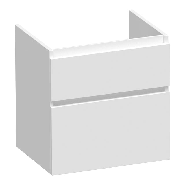 BRAUER Delight onderkast 60 met 2 softclose lades greeploos en 1 sifon uitsparing mat wit OK-DL60MW