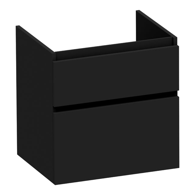 BRAUER Delight onderkast 60 met 2 softclose lades greeploos en 1 sifon uitsparing mat zwart OK-DL60MZ
