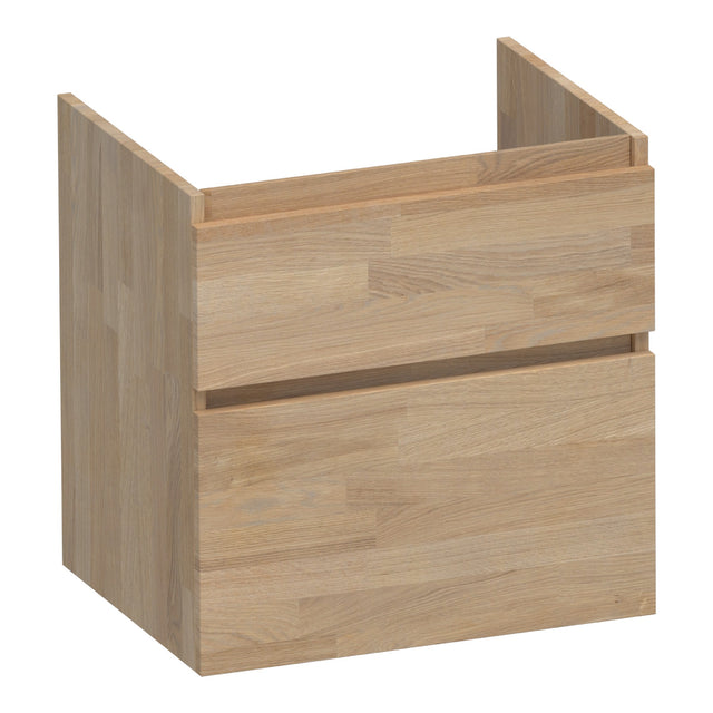 BRAUER Delight onderkast 60 met 2 softclose lades greeploos en 1 sifon uitsparing vingerlas eiken grijs OK-DL60VEG