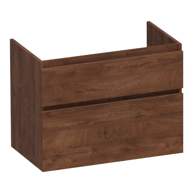 BRAUER Delight onderkast 80 met 2 softclose lades greeploos en 1 sifon uitsparing Forest Cacao OK-DL80FC