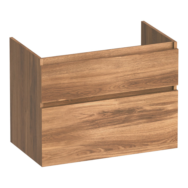 BRAUER Delight onderkast 80 met 2 softclose lades greeploos en 1 sifon uitsparing Honey OK-DL80HO