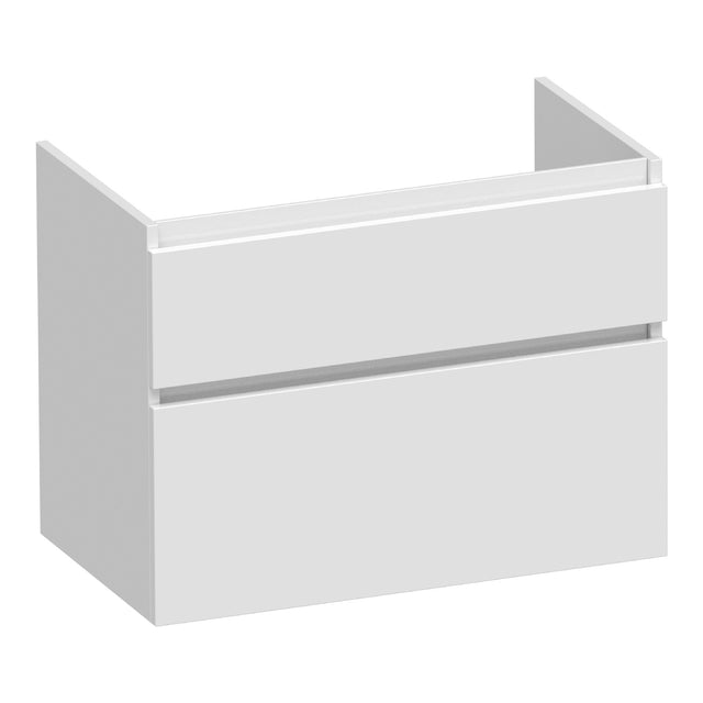 BRAUER Delight onderkast 80 met 2 softclose lades greeploos en 1 sifon uitsparing hoogglans wit OK-DL80HW