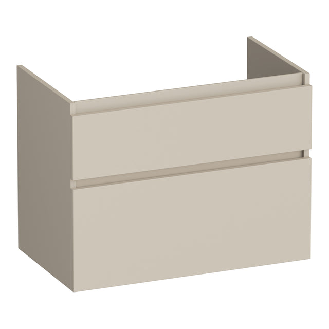 BRAUER Delight onderkast 80 met 2 softclose lades greeploos en 1 sifon uitsparing mat beige OK-DL80MB