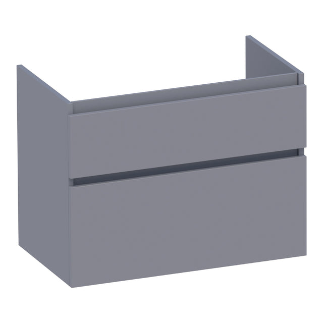 BRAUER Delight onderkast 80 met 2 softclose lades greeploos en 1 sifon uitsparing mat grijs OK-DL80MG