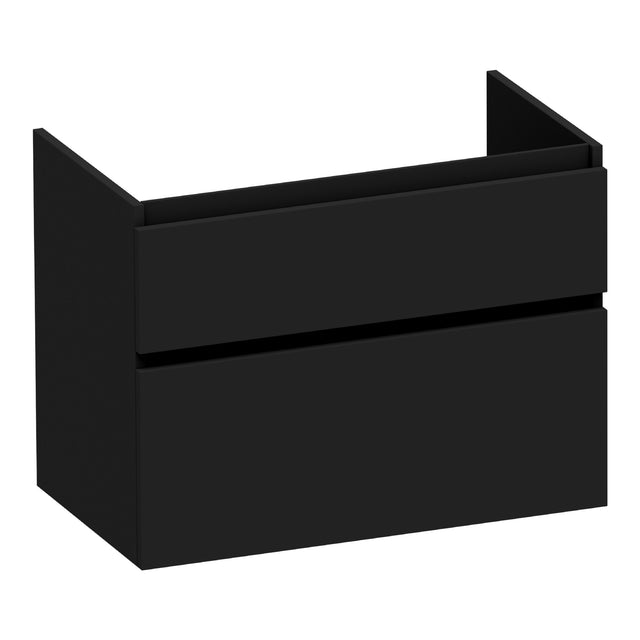 BRAUER Delight onderkast 80 met 2 softclose lades greeploos en 1 sifon uitsparing mat zwart OK-DL80MZ