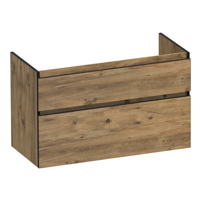 BRAUER Delight Edge onderkast 100 met 2 softclose lades greeploos en 1 sifon uitsparing Chateau OK-DLE100CH