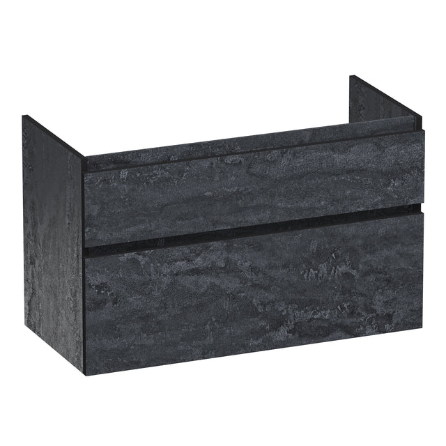 BRAUER Delight Edge onderkast 100 met 2 softclose lades greeploos en 1 sifon uitsparing Damascus OK-DLE100DA