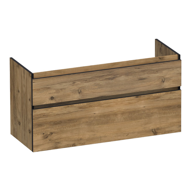 BRAUER Delight Edge onderkast 120 met 2 softclose lades greeploos en 1 sifon uitsparing Chateau OK-DLE120-1CH