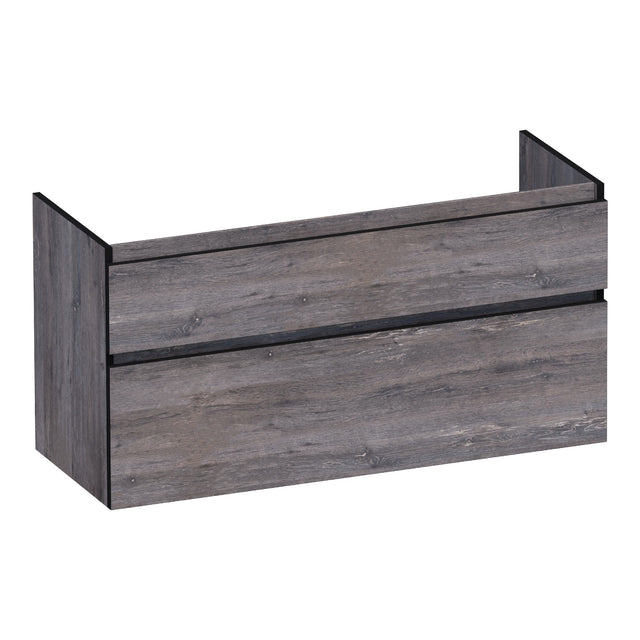 BRAUER Delight Edge onderkast 120 met 2 softclose lades greeploos en 1 sifon uitsparing Driftwood OK-DLE120-1DR