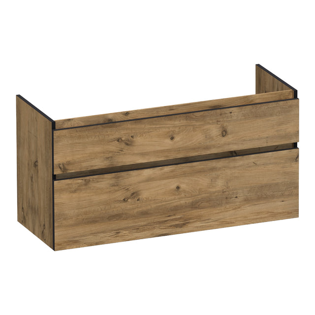 BRAUER Delight Edge onderkast 120 met 2 softclose lades greeploos en 2 sifon uitsparingen Chateau OK-DLE120-2CH