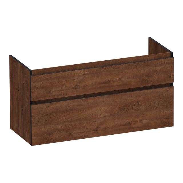 BRAUER Delight Edge onderkast 120 met 2 softclose lades greeploos en 2 sifon uitsparingen Forest Cacao OK-DLE120-2FC