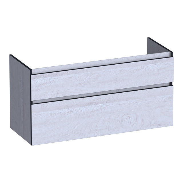 BRAUER Delight Edge onderkast 120 met 2 softclose lades greeploos en 2 sifon uitsparingen Forest Seashell OK-DLE120-2FS