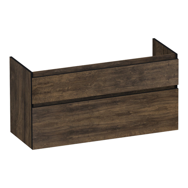 BRAUER Delight Edge onderkast 120 met 2 softclose lades greeploos en 2 sifon uitsparingen Grove OK-DLE120-2GR