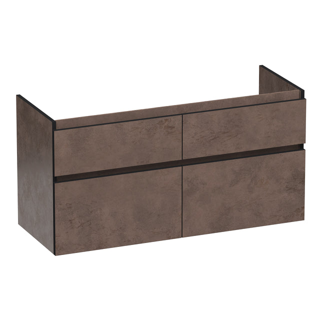 BRAUER Delight Edge onderkast 120 met 4 softclose lades greeploos en 2 sifon uitsparingen Erosion OK-DLE120-4ER