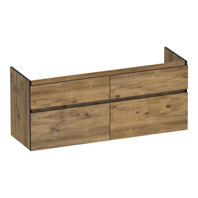 BRAUER Delight Edge onderkast 140 met 4 softclose lades greeploos en 2 sifon uitsparingen Chateau OK-DLE140CH