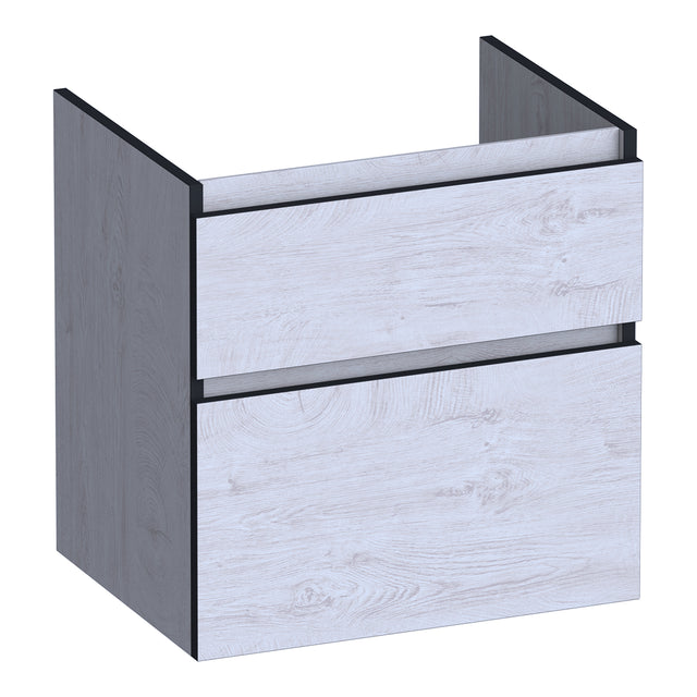 BRAUER Delight Edge onderkast 60 met 2 softclose lades greeploos en 1 sifon uitsparing Forest Seashell OK-DLE60FS